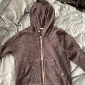 Gray zip up hoodie